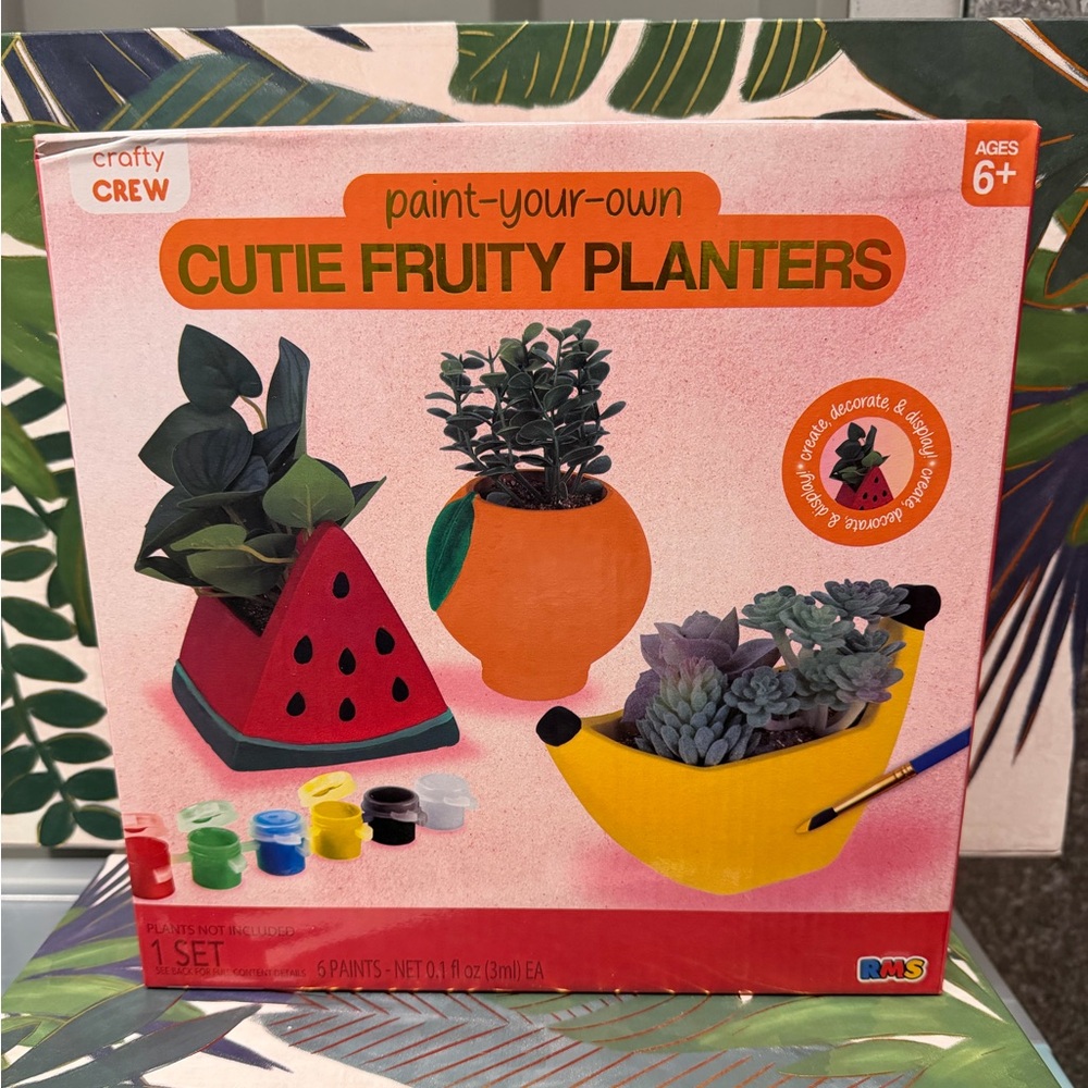 Paint-Your-Own Cutie Fruity Planters NIB